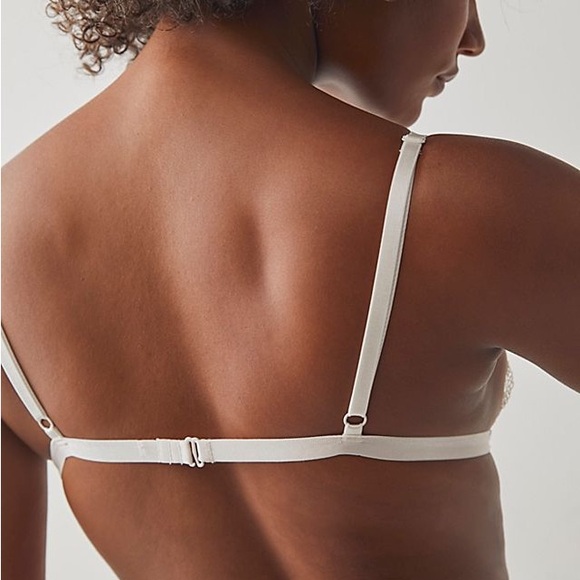New Free People Bright Eyes Bralette Lace Bra Boho Ivory - Picture 4 of 7